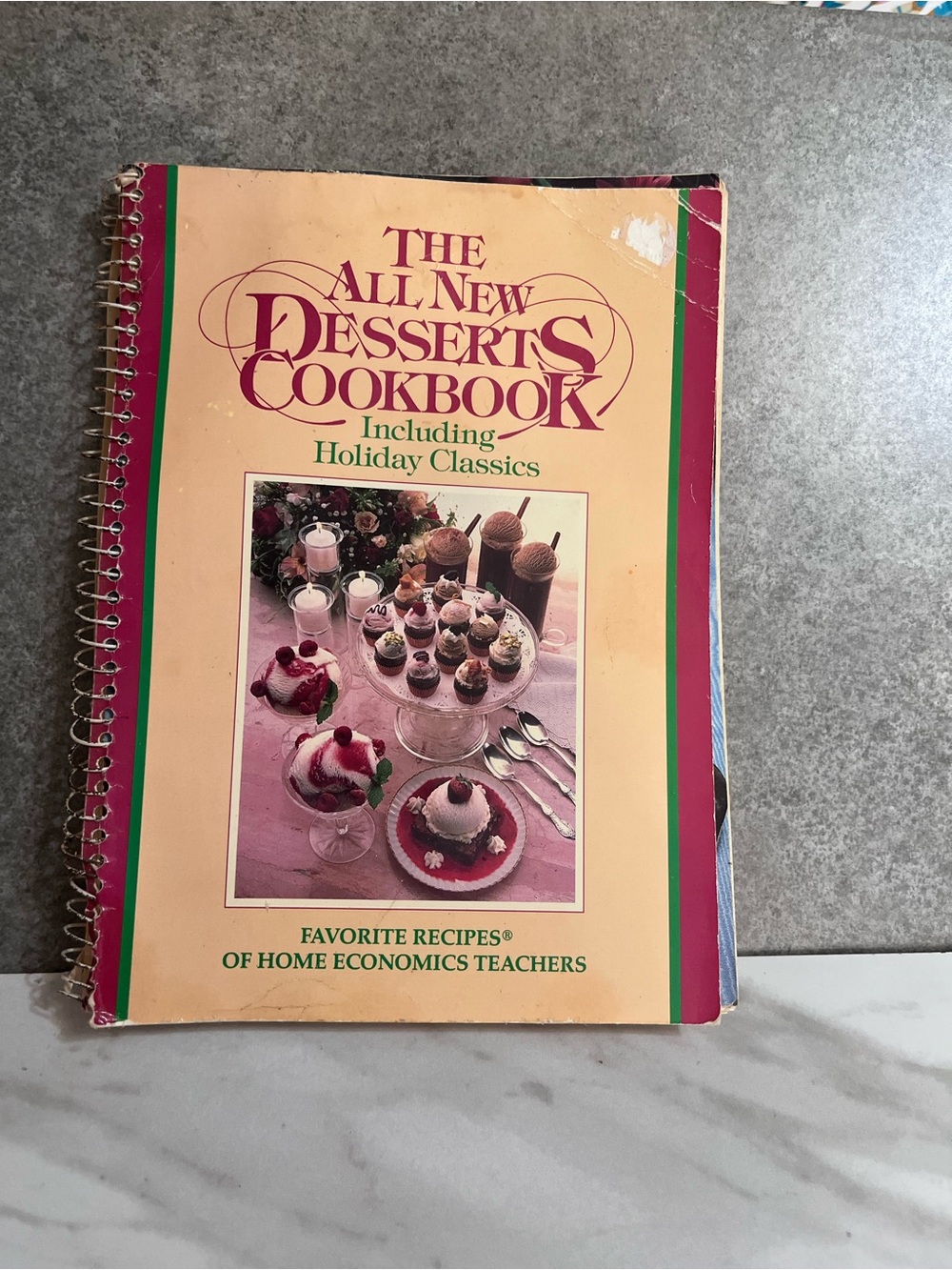 Vintage 1988 The All New Desserts Cookbook Home Economics Teachers Retro